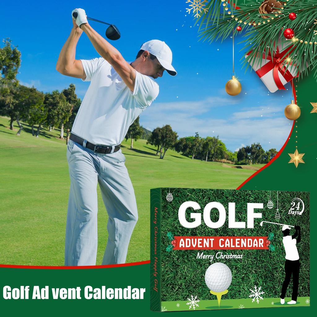 Christmas Countdown Calendar Christmas Advent 24 Boxes Accessory Set Golf Themed Design for Men Women Boys Girls Stocking
