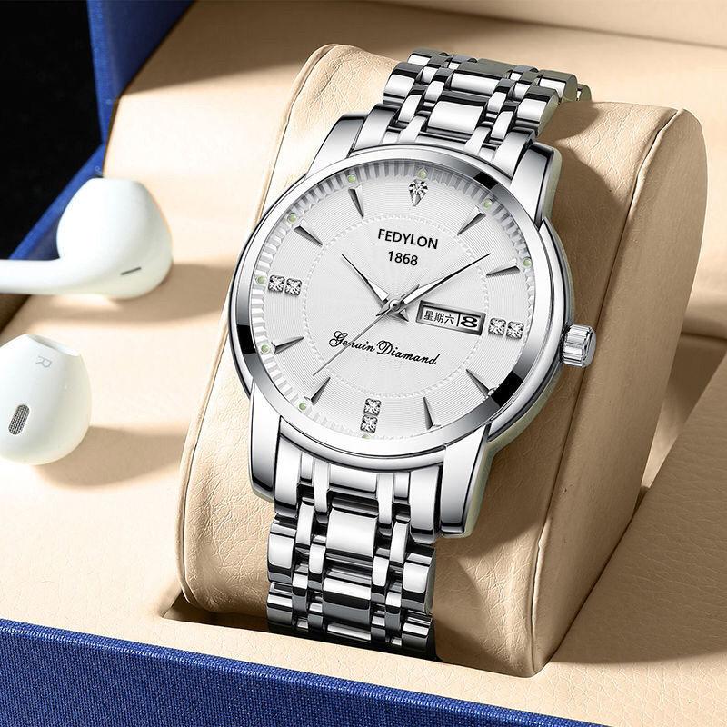 Men's Watch Men's Watch Quartz Famous Watch Student Steel Belt Waterproof Fully Automatic Non-Mechanical Watch