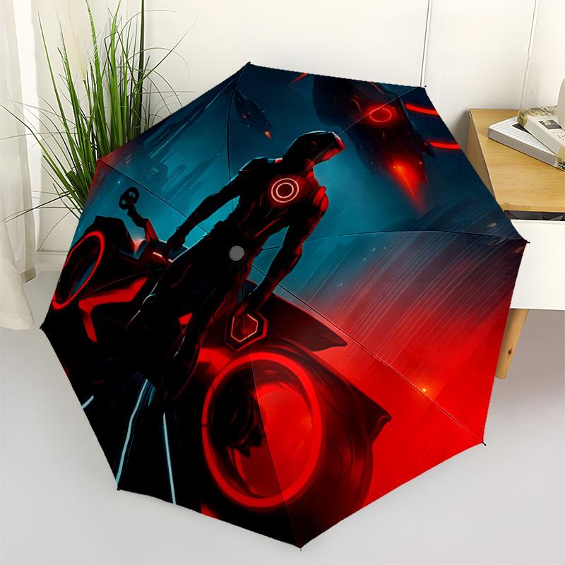 1pc Cyberpunk Open/Close Folding Umbrella - Raining Gear for Travel Umbrella, All- Portable Umbrella for & Men 8-Rib yy251229040