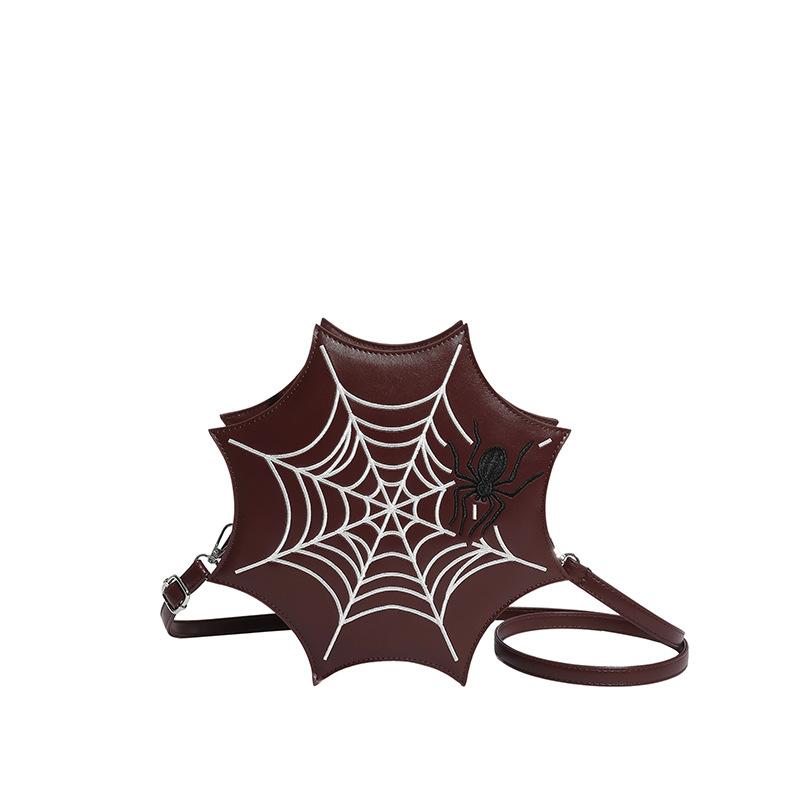 Embroidered Fabric Pasted with Embroidered Stamps, Spider Web Women's Bag, Single-shoulder Crossbody Bag