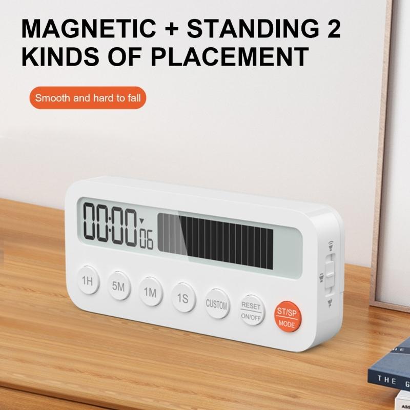 Magnetic Attraction Visual Timer Easy to See Magnetic Countdown Timer with Clear Display for Kitche Office & Gym Use