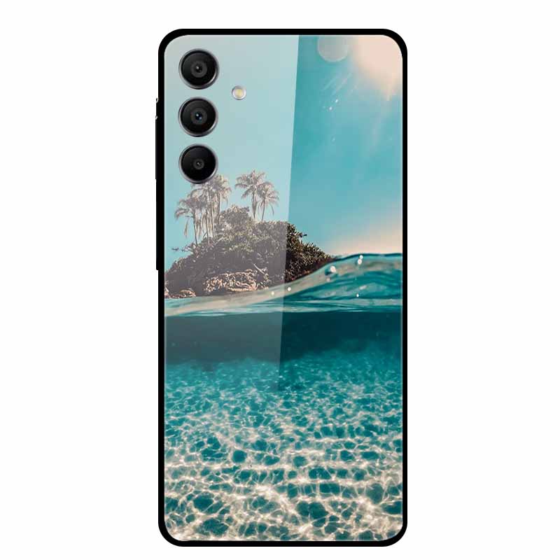For Samsung Galaxy A16 5G Tempered Glass Case Back Cover Hard Phone Cases for SamsungA16 6.7" Fundas Fashion Protector New Coque