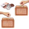 Wooden Piggy Bank Reusable Coin Tray Storage Case Home Use Money Saving Box  Children