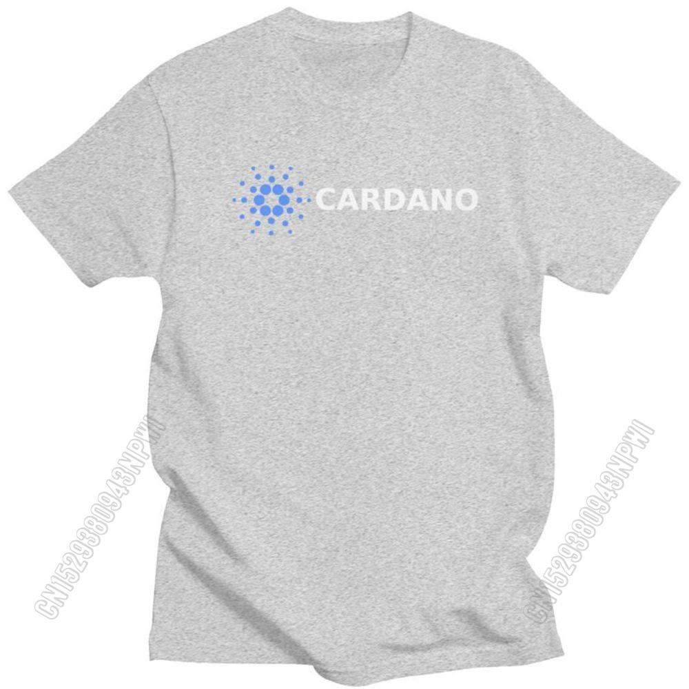 Классическая модная футболка с логотипом Cardano для мужчин, футболка из чистого хлопка, повседневная, Bitcoin, Крипто-монета, Топы, Уличная одежда, Футболка