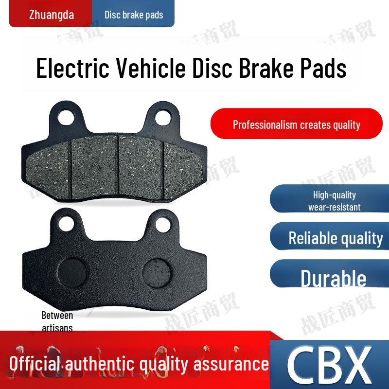 CBX Black Electric Car Disc Brake Pads: Wear-resistant, Non-damaging, Stable, Waterproof, and Noise-free for Front and Rear Wheels.