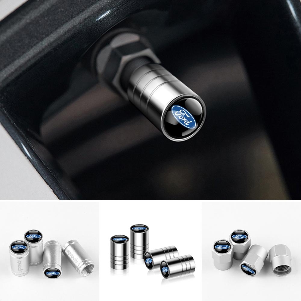 4Pcs Car y150 Styling Wheel Tire Valve Caps Dustproof Cover Accessory For Ford Fiesta Focus 2 Mondeo mk4 Mustang Ranger Kuga Transit