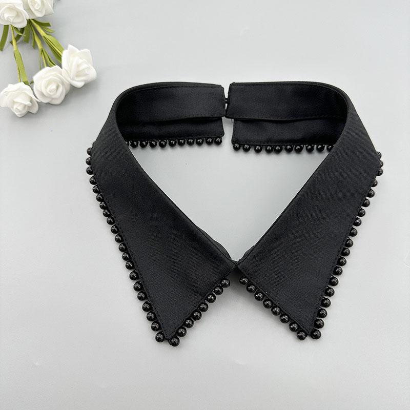 Beading Fake Collar Women Elegant Diamond Detachable Collars for Woman False Shawl Shoulder Wrap Lapel False Collars Woman Tie