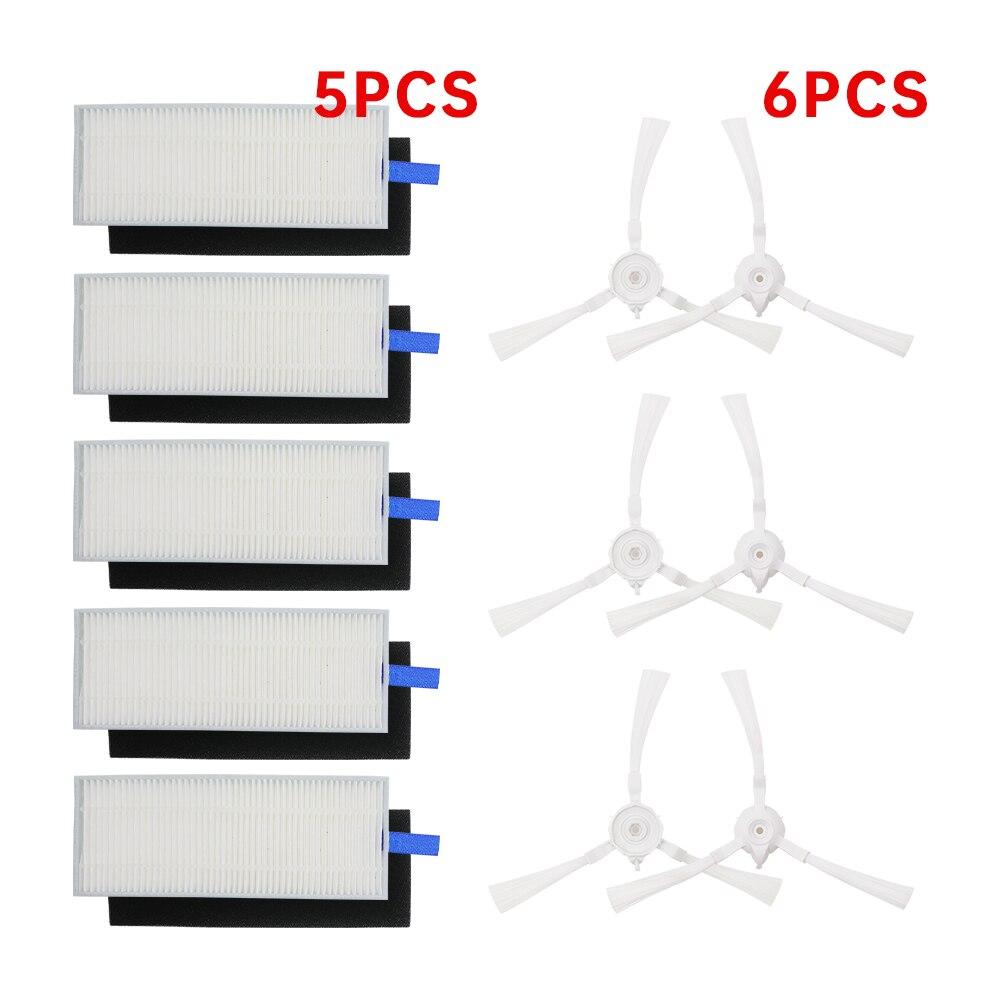 Основная щетка HEPA-фильтр для Qihoo 360 S6 Рулонная щетка Боковая щетка Швабра Ткань Робот-пылесос Запасные части Аксессуары