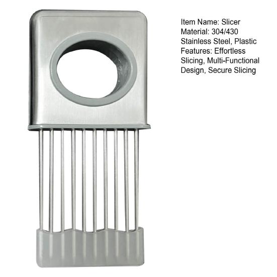 Держатель для нарезки лука из нержавеющей стали, слайсер для овощей, резак для картофеля, помидоров, лимона, кухонный измельчитель, вспомогательный инструмент, тендерайзер для мяса