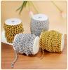 Gold & Silver Electroplated Bead String for DIY Christmas Tree Decorations