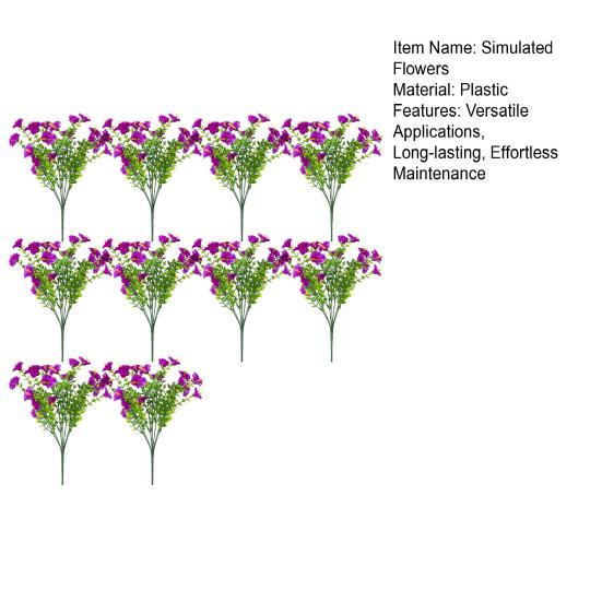 Букет искусственных цветов петунии, искусственные цветы для улицы, реалистичные, устойчивые к ультрафиолетовому излучению, искусственные цветы для крыльца, патио, подвесной корзины