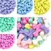 Home Party Supplies Bow Beads Acrylic Loose Beads Children's Beaded Toys Candy Colors For Jewelry Making Handmade Necklace Bracelet Bow-Knot DIY