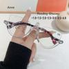 Lady Half Frame Crystal Reading Glasses Fashion Cat Eyes Presbyopia Eyeglasses Europe&America Blocking Blue Light Eyewear Gafas