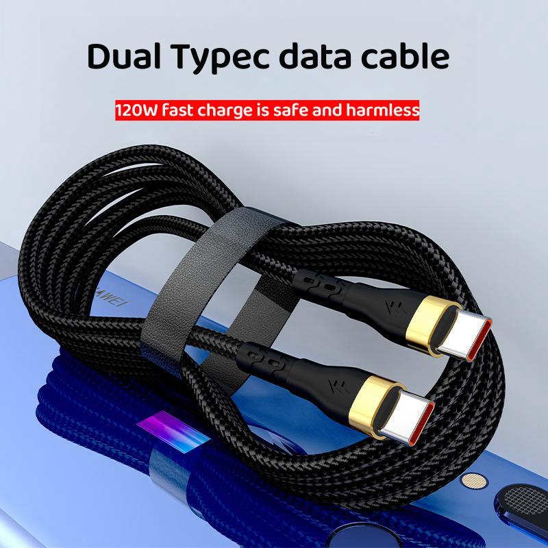 PD 120W Super Fast Charging For Samsung S24 USB C TO USB Type C Cable For iPhone 15 16 Pro Max Xiaomi 14 4.0 Quick Fast Charger