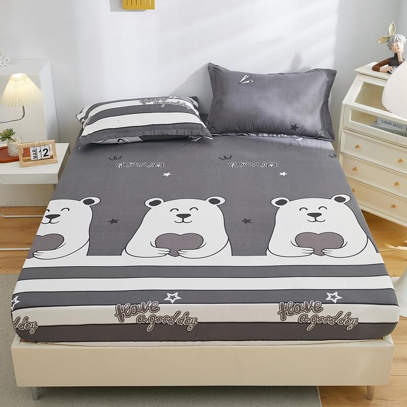 Водонепроницаемая простыня на резинке для дома, эластичная простыня, приятная для кожи, покрывало для кровати, постельное белье в цветочном стиле(Нет наволочки)