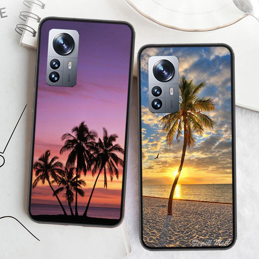 Beach Scenery Coconut Tree Phone Case For Xiaomi Poco X7 X6 X5 X4 X3 GT NFC M4 M5 Pro 5G M3 Mi F6 F5 F4 F3 F2 F1 Capa Coque TPU