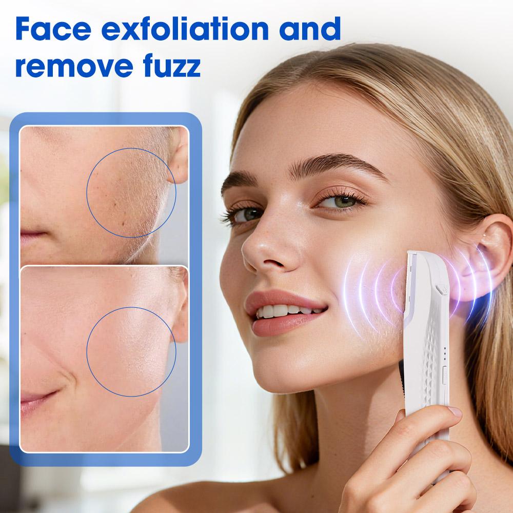 Звуковая электрическая бритва для удаления волос на бровях и лице, безупречный инструмент для дермапланинга с 6 сменными лезвиями