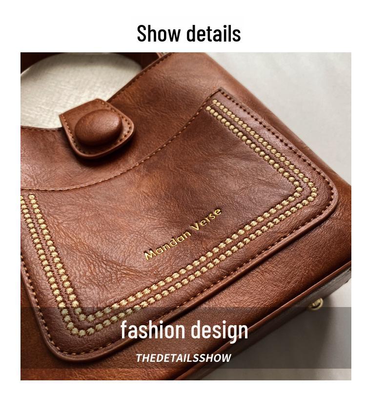 2024 Retro High-End Women's Korean Style Fashion Shoulder Messenger Bucket Bag