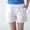 Women Shorts Solid Color Plus Size Summer Loose Cotton Elastic Waist Pants