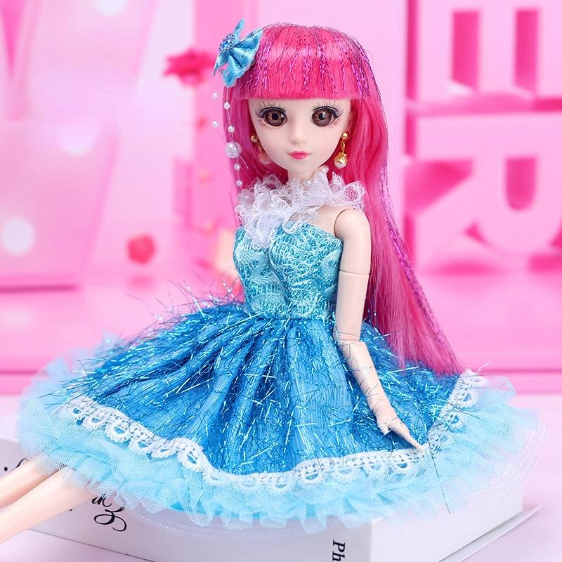 Мини-подвижная 20-шарнирная кукла, 36 см, игрушка для девочек, 3D большие глаза, BJD принцесса, полная одежда, коллекция платьев, детская кукла в подарок