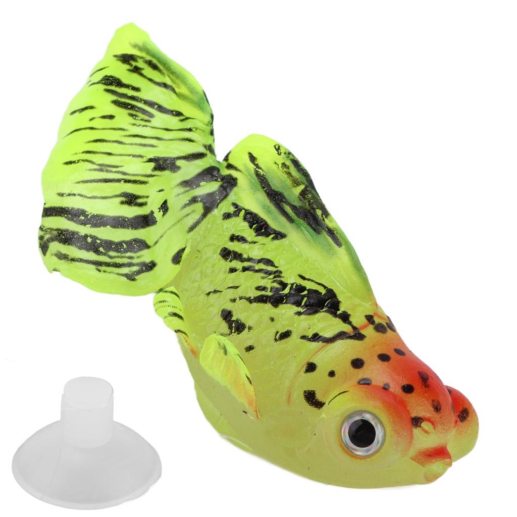 Artificial Fish Glowing Effect Silicone Simulation Gold Fish for Fish Bowl Simulation Animal
