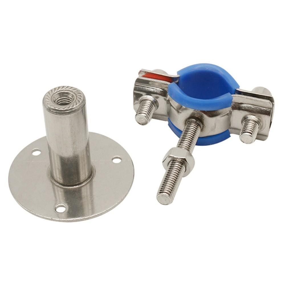 50-95 мм Кронштейн-хомут для трубы 304 Нержавеющая сталь Регулируемый стержень Опорный зажим С основанием Подвеска Телескопический кронштейн для трубы