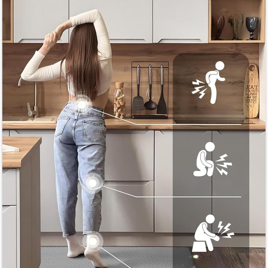Pressure Relief Foam Mat Mattress Rug Kitchen Runner Anti-slip 2 Pcs
