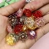 Handmade Materials  Fashion 20Pcs Necklace Pendant Bracelet DIY Beads DIY 17.6mm Acrylic Flower Beads  Jewelry Accessory