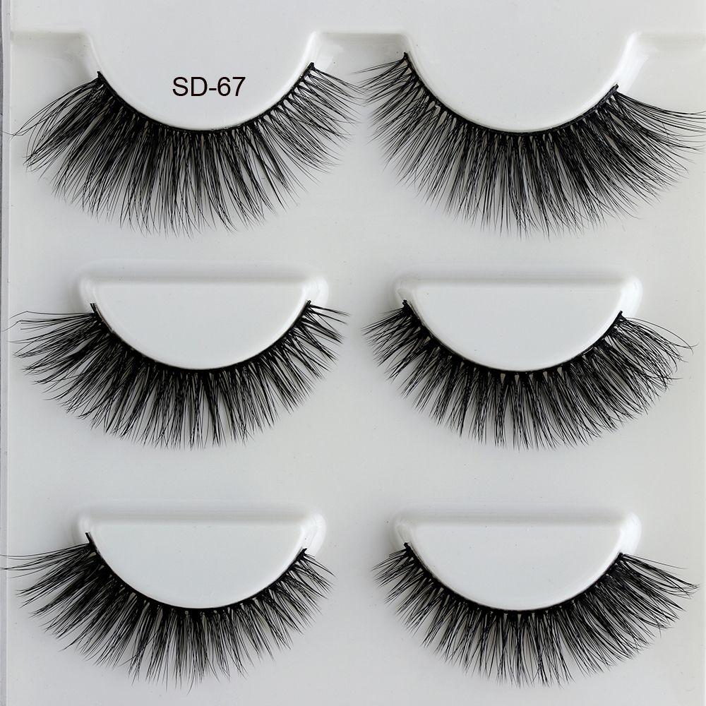 Модные толстые крестообразные грязные инструменты для наращивания ручной работы 3D шелковое волокно накладные ресницы натуральный макияж