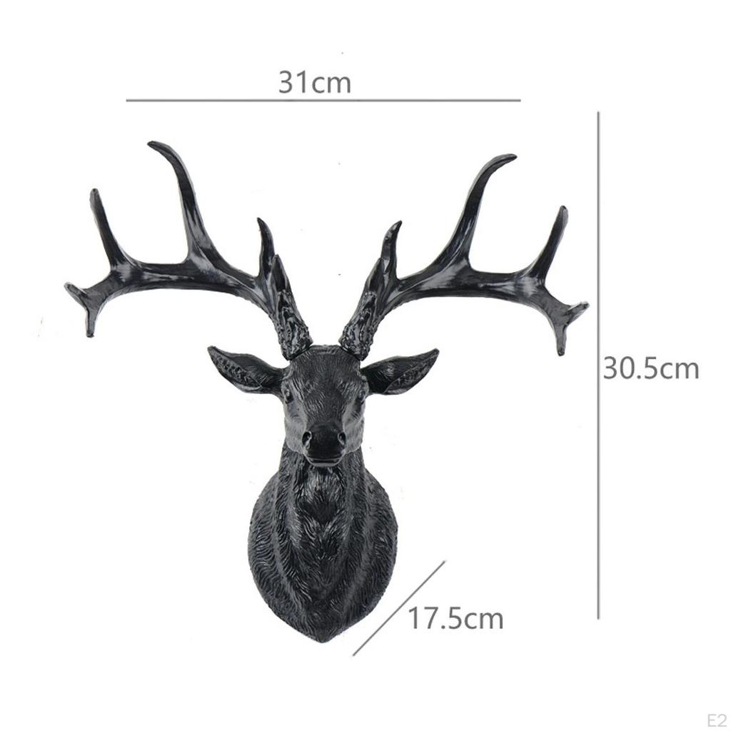 Настенная скульптура из смолы «Голова оленя», коллекционная, ремесленная работа, декор с изображением оленя