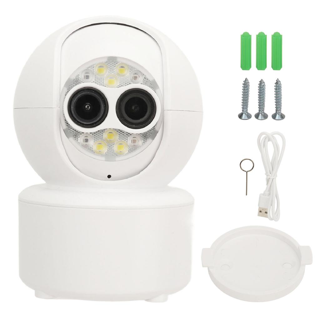 1080P HD Dual Lens Security Camera Wireless WiFi Security Camera Automatic Black White Night Vision