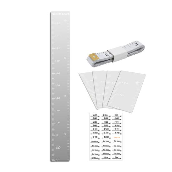 Таблица роста детей Зеркальная доска для сухого стирания Детская комната Детская спальня для младенцев и взрослых Мальчики Девочки Настенная доска для сращивания Линейка для измерения высоты
