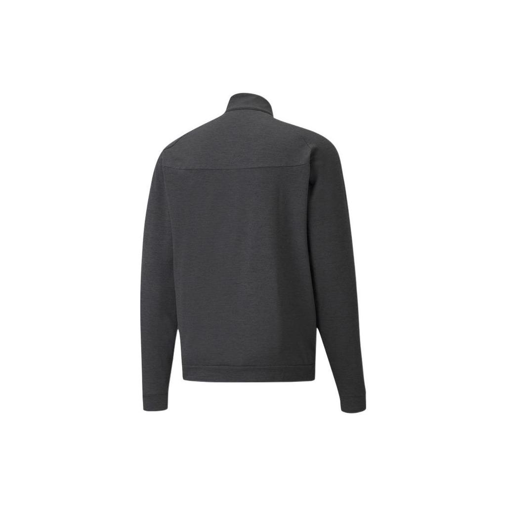 Puma Solid Color Zip-Up Stand Collar Jacket Men Outerwear Black 521519-01