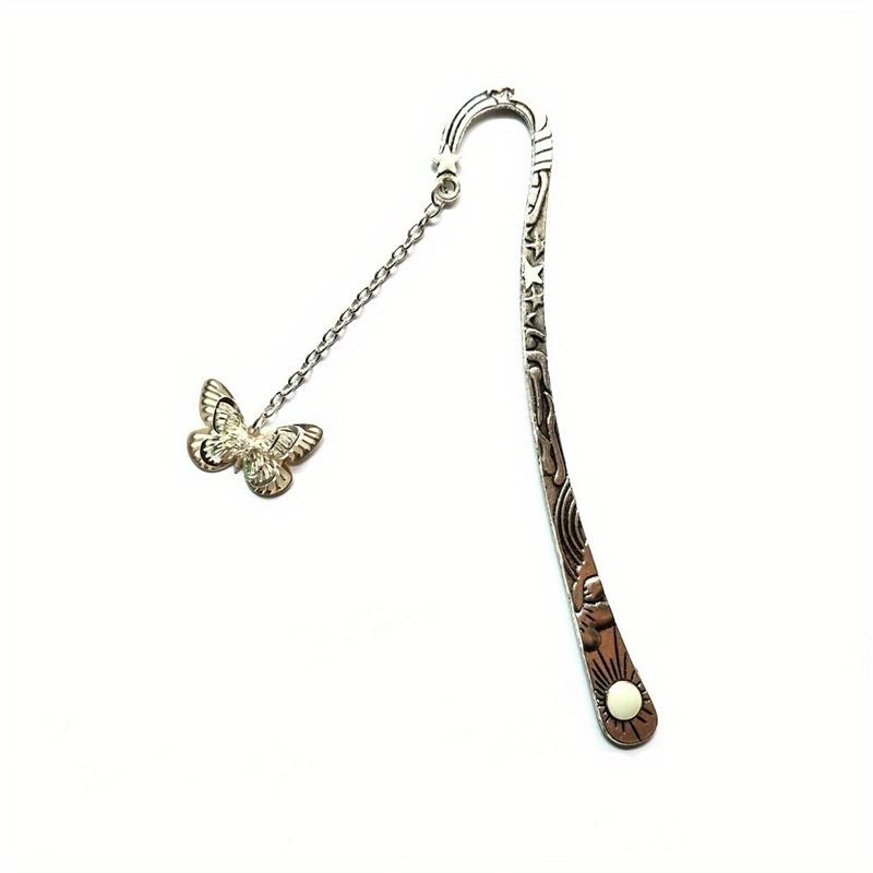 Beautiful Personalized Bookmark Luminous Butterfly Feather Star Moon Ancient Silver Glowing Alloy Bookmark Fluorescent Jewelry