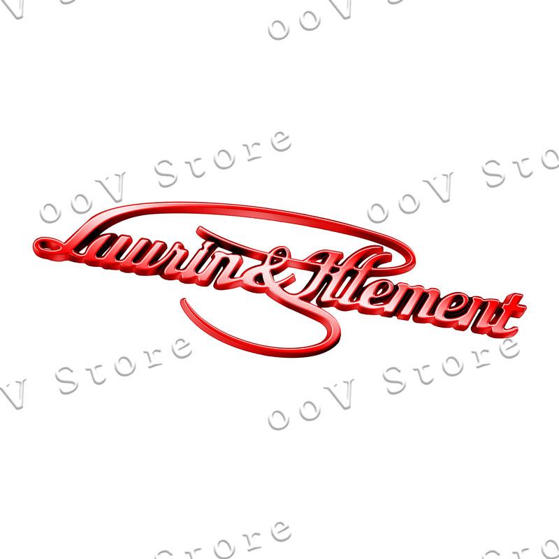 HGWE4 3D Chrome Metal Laurin & Klement Logo Emblem Car Fender Trunk Badge Sticker For Skoda Octavia Rapid Superb 3 Kodiaq Yeti Decor