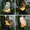 1Pc Waterproof Solar Power LED Light Garden Path Yard Lawn Owl Animal Ornament Lamp