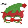 Reusable Xmas Costume Eyewear Christmas Glasses, Glitter Party Glasses Frames, Novelty Elf Snowman Santa Claus Fun Holiday Accessories for Kids