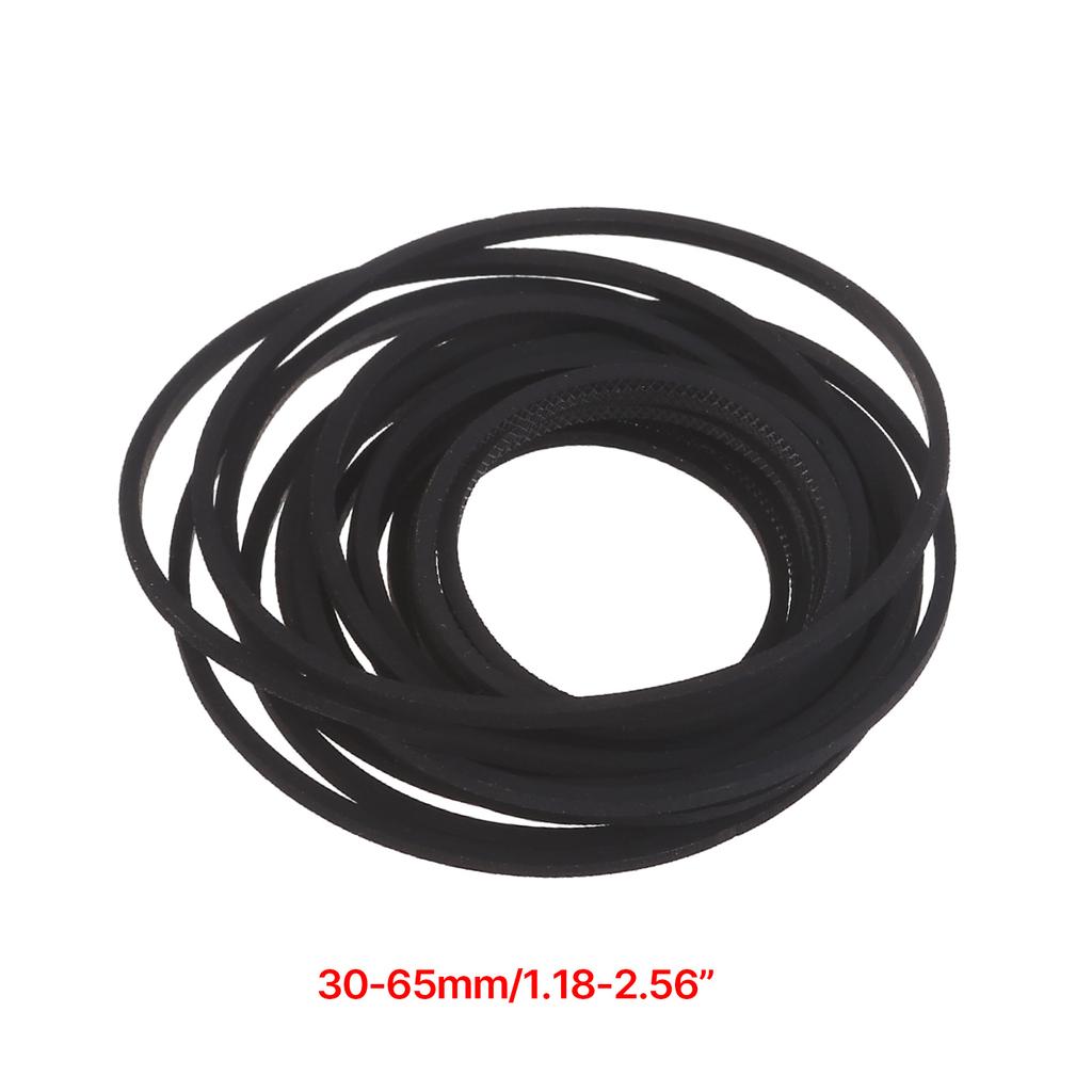 20pcs Square Rubber Belts for Recording Devices and Video Drives 1.2mm Strong Rubber Belts Mixed Size 30-65mm