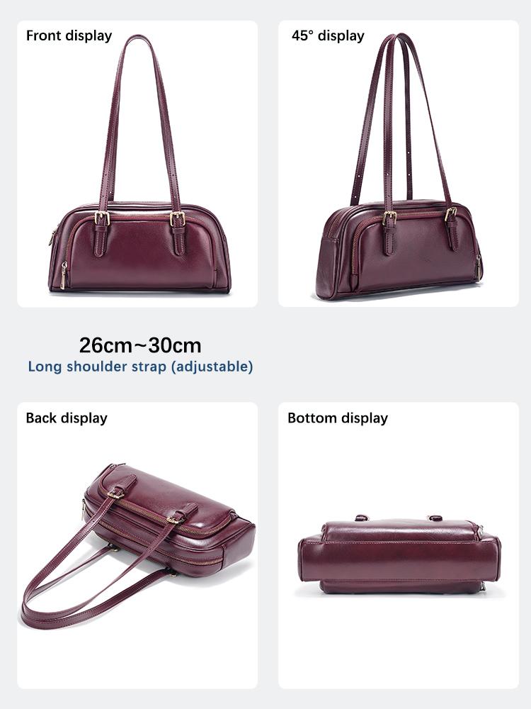 Женская сумка подмышку во французском стиле, плечевая сумка из натуральной кожи