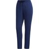 Solid Color Mid-Rise Drawstring Breathable Nine-Point Straight Leg Casual Pants Women Bottoms Blue DJ2959