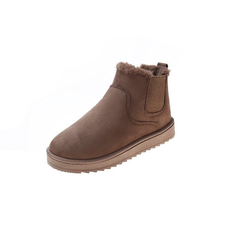 Snow Boots Women's Fleece Thickening Winter New Short Boots Ladies Warm Cotton Shoes Plus Size Women's Shoes Winter Fleece