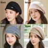 Stretchy Fleece Beanie Hat Knitted Ladies Cap Winter Warm Women's Beret Cap  for Autumn and Winter