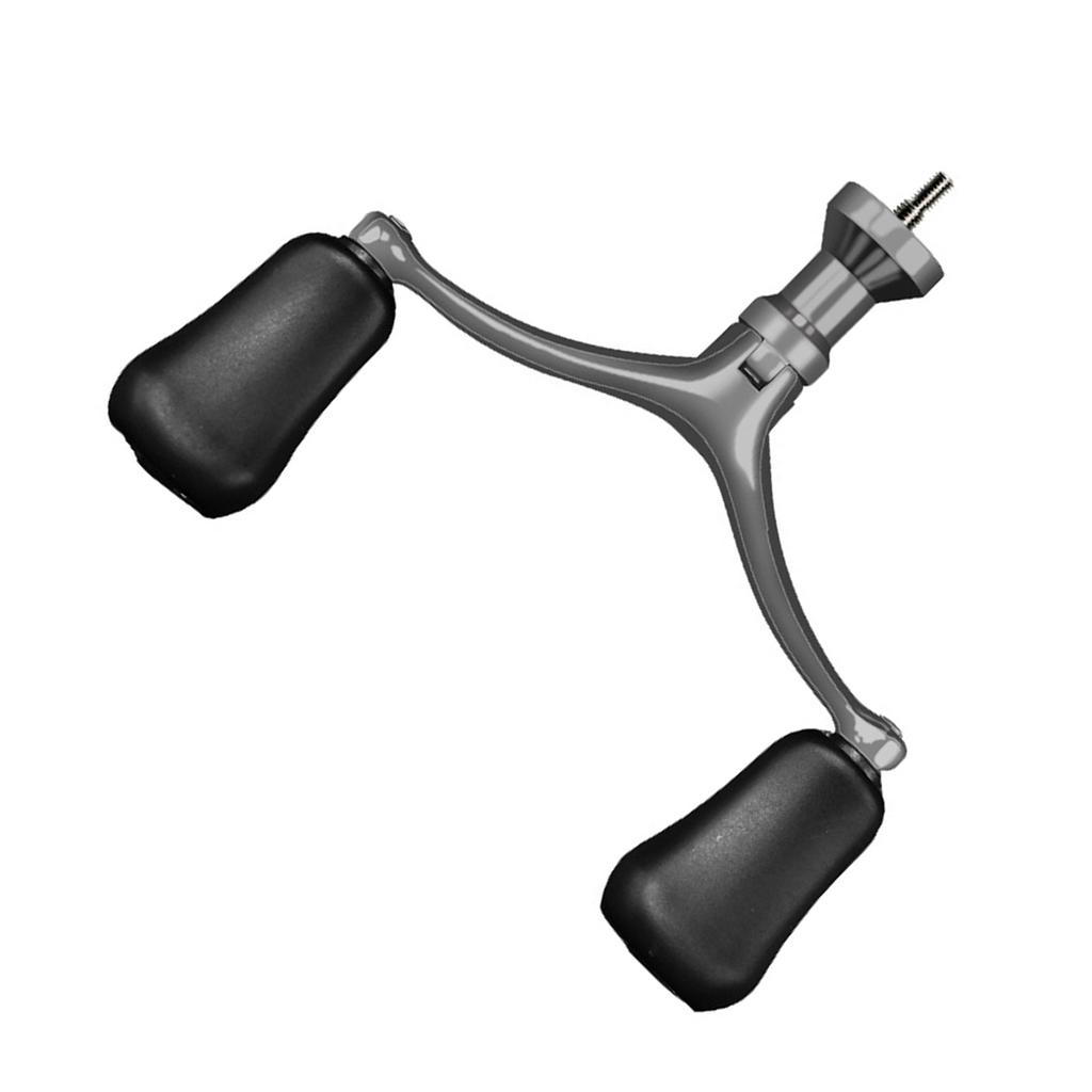 Fishing Rod Handle Fishing Reel Screw-in Power Handle Single/Double Rocker Arm for Baitcasting Reel Replacement Parts