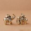 Handicrafts Lucky Elephant Statue Solid Copper Animal Sculpture Brass Elephant Miniatures  Tea Pet