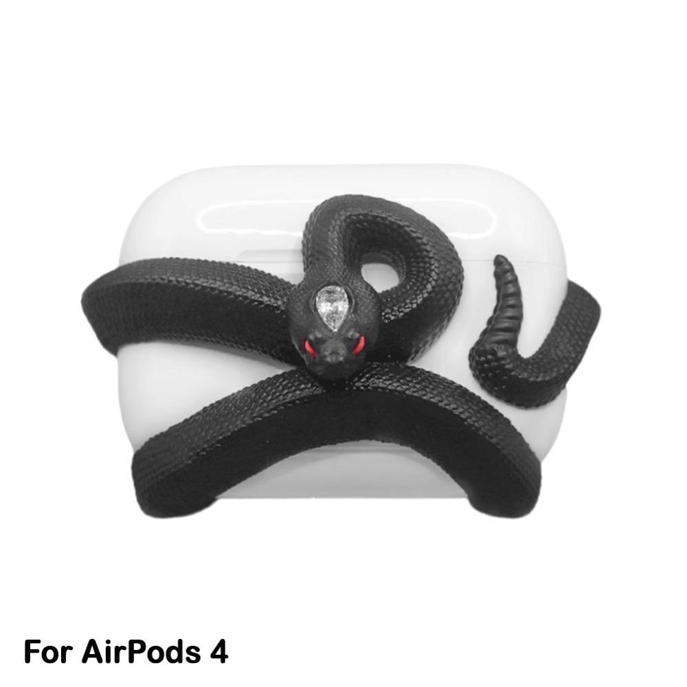 Заводная змея смола защитный чехол для наушников 3D защитная оболочка для AirPods Pro/Pro 1 2 3 4
