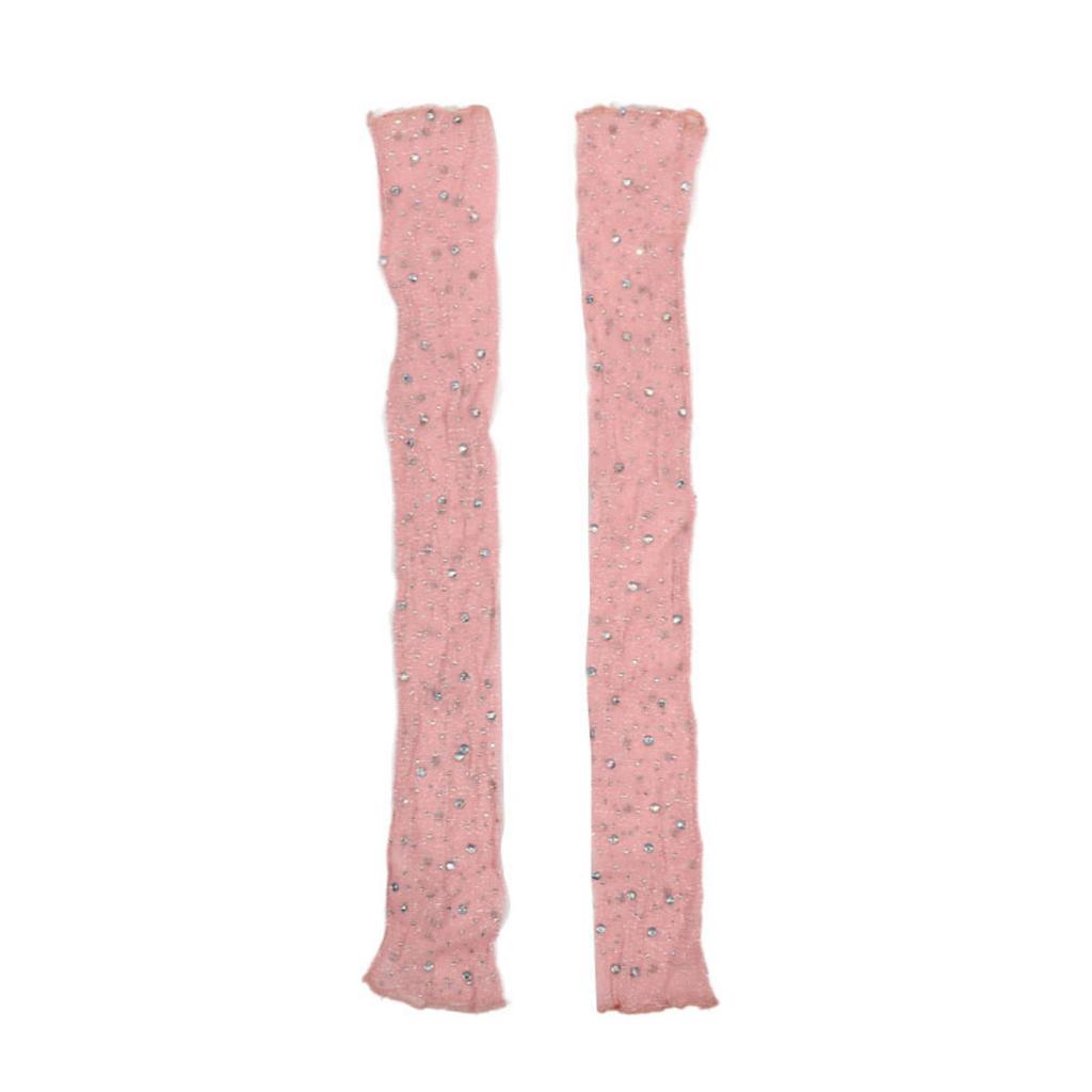 Сетчатый нарукавник с ромбовидными пайетками, низкой эластичности, перчатки без пальцев, летний рукав для водителя, солнцезащитный рукав