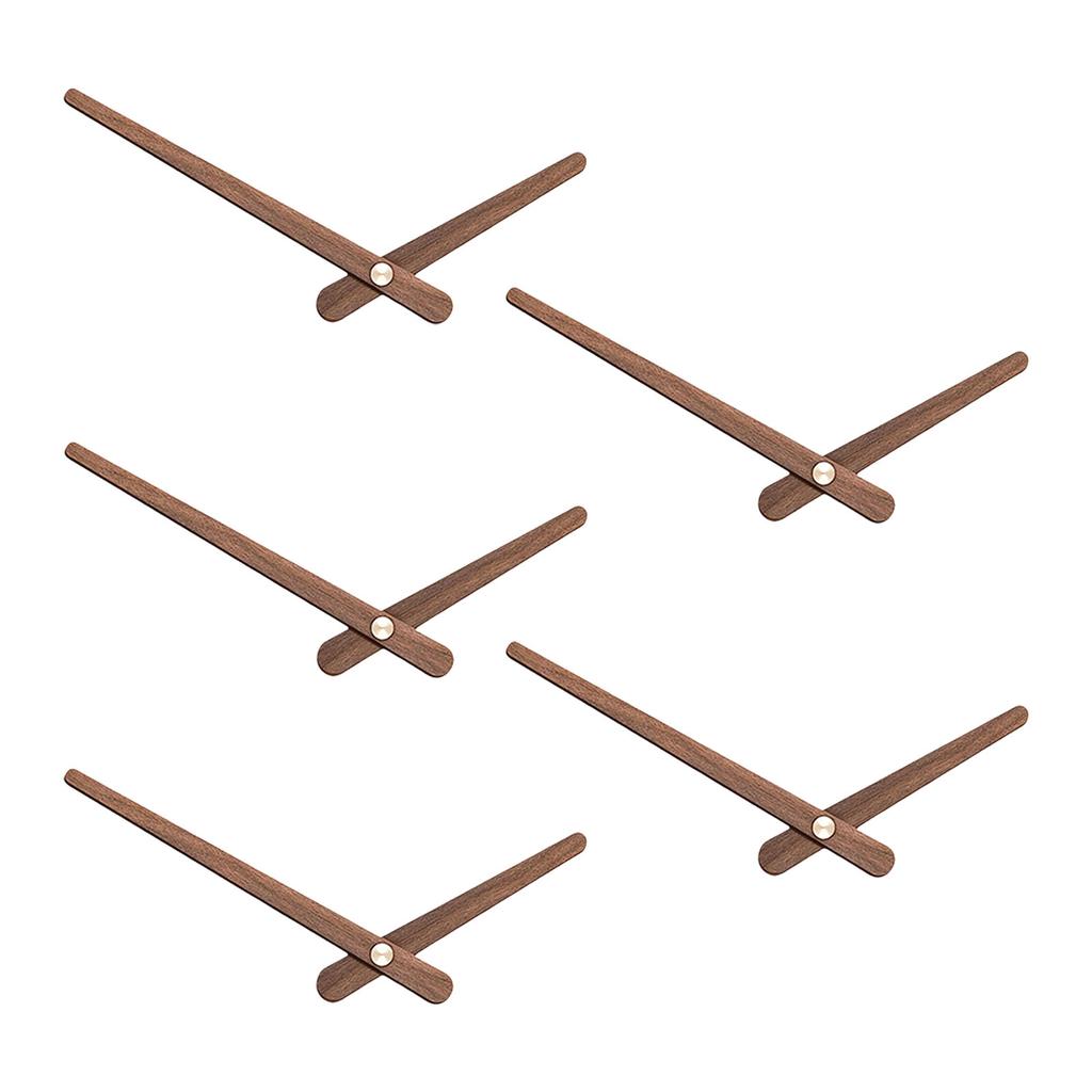 Pack Of 5 Wooden Clock Hands Kits for DIY Repair and Replacement for 12 14 Inches Walnuts Wood Wall Clocks