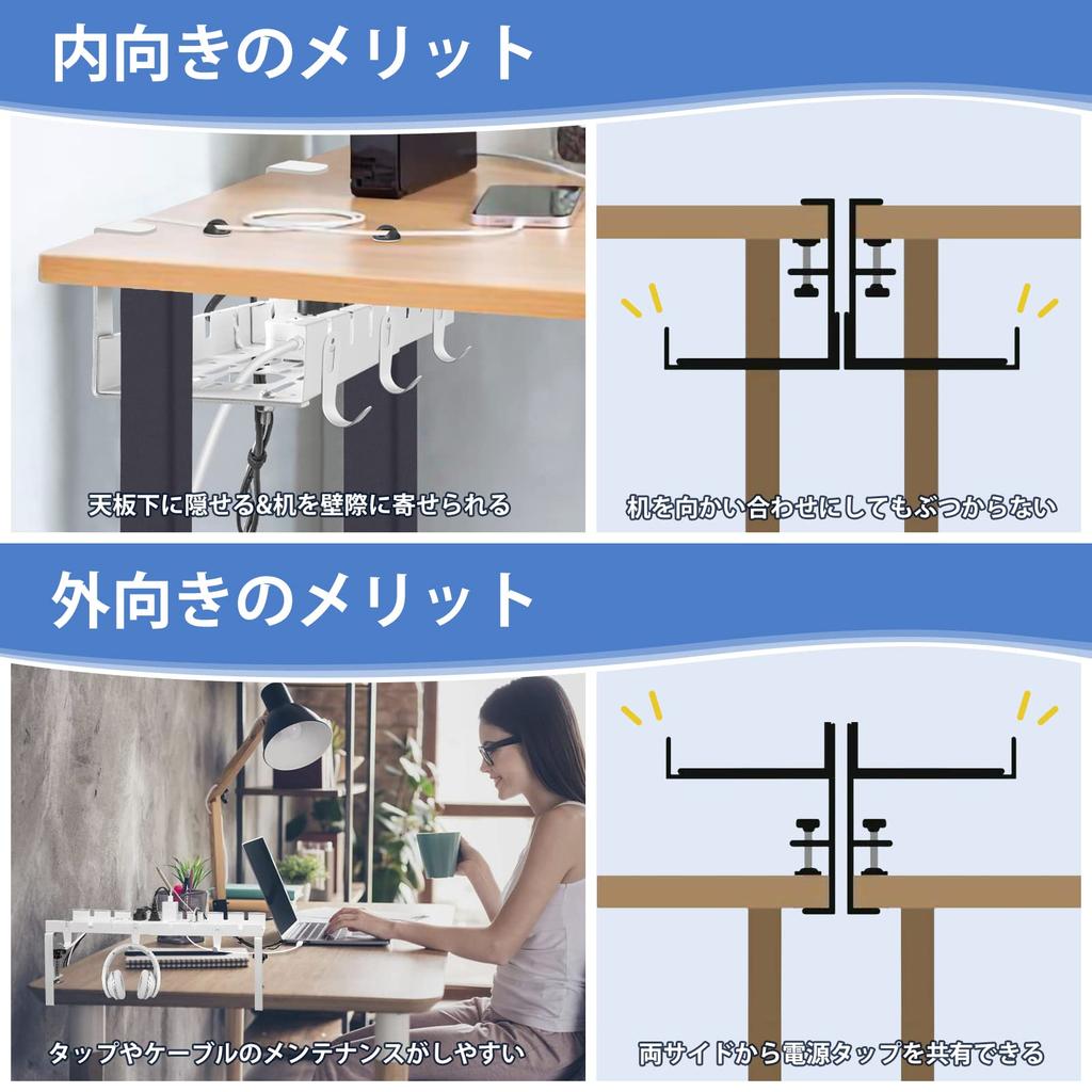 IMILLET Кабельный лоток [Регулируемая ширина 28,5-55 см] Грузоподъемность 20 кг, Скрытие кабелей, Кабельный лоток, Подстольный кабель-менеджмент, Без сверления