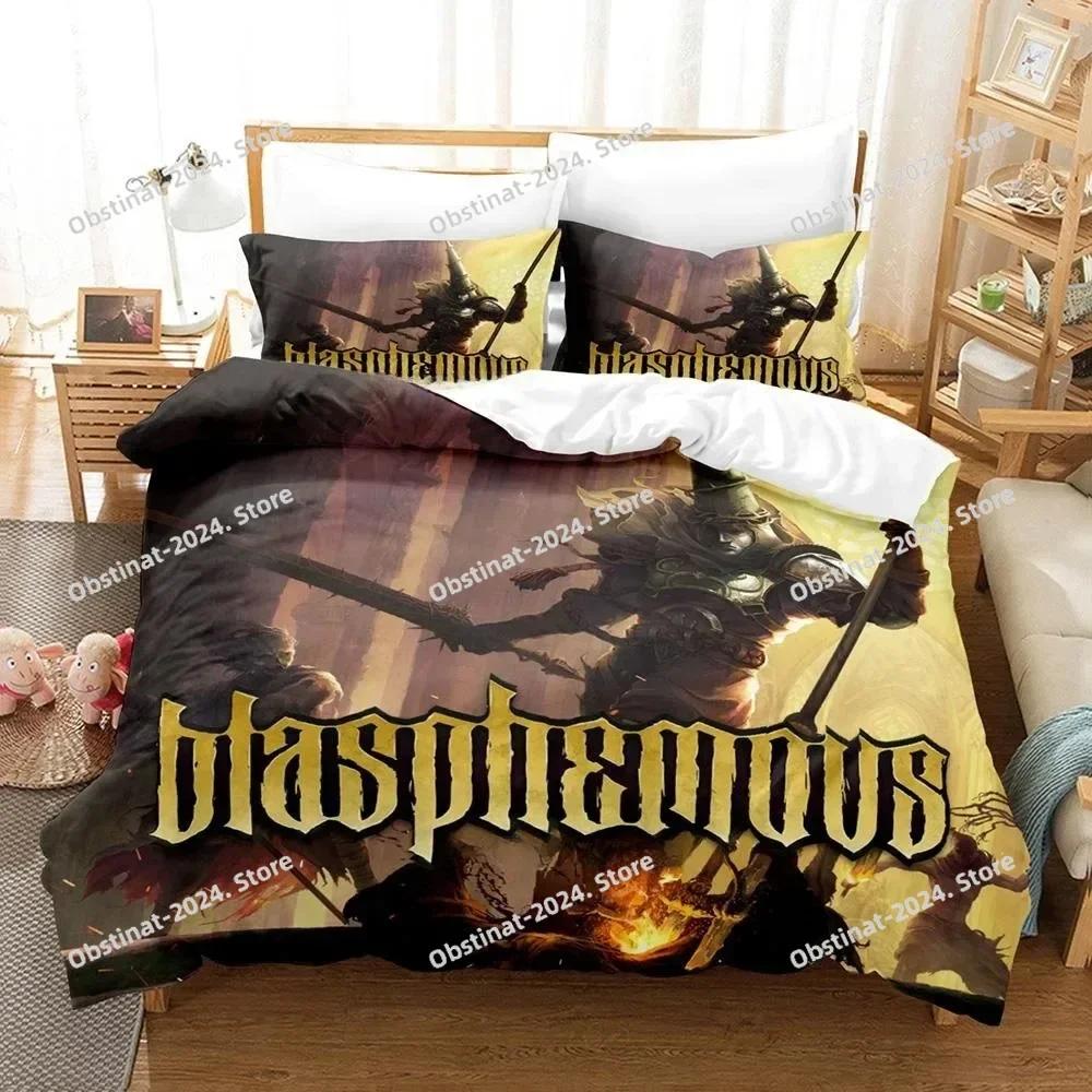 3D Печать Игровое Постельное Белье Blasphemous Комплект Постельного Белья С Принтом Комплект Постельного Белья С Наволочкой Пододеяльник Мягкий Односпальный Двуспальный Queen Super King Размер