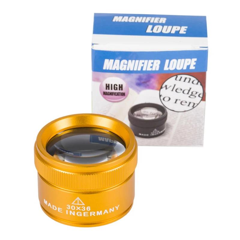 Portable Magnifier With Optical Glass Lens Loupe For Jewelry Coin Stamps Antique Identification Small Magnifying Glass Tool